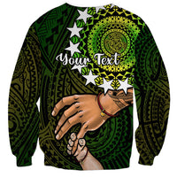 Personalised Father Day Cook Islands Sweatshirt I Love You Dad Kuki Airani Turtle Pattern LT14 - Polynesian Pride