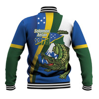 Solomon Islands Independence Day Baseball Jacket Happy 7 July Crocodile Flag Style