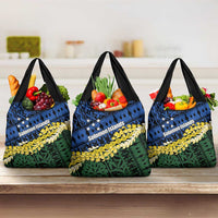 Halo Olaketa Solomon Islands Tapa Pattern Grocery Bag