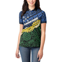 Halo Olaketa Solomon Islands Tapa Pattern Women Polo Shirt