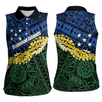 Halo Olaketa Solomon Islands Tapa Pattern Women Sleeveless Polo Shirt