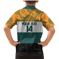 AUNZ Rugby Custom Family Matching Mermaid Dress and Hawaiian Shirt Australia Kangaroo New Zealand Silver Fern - Polynesian Pride