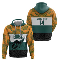 AUNZ Rugby Custom Hoodie Australia Kangaroo New Zealand Silver Fern - Polynesian Pride