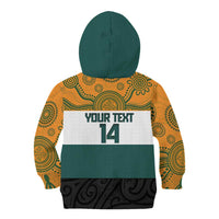 AUNZ Rugby Custom Kid Hoodie Australia Kangaroo New Zealand Silver Fern - Polynesian Pride