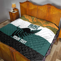 AUNZ Rugby Custom Quilt Australia Kangaroo New Zealand Silver Fern - Polynesian Pride