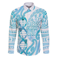 Personalised New Zealand Darts Family Matching Puletasi and Hawaiian Shirt Aotearoa Maori Its In My DNA White - Polynesian Pride