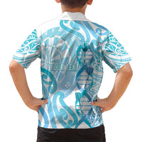 Personalised New Zealand Darts Family Matching Summer Maxi Dress and Hawaiian Shirt Aotearoa Maori Its In My DNA White - Polynesian Pride