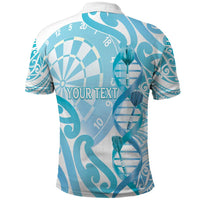 Personalised New Zealand Darts Polo Shirt Aotearoa Maori Its In My DNA White - Polynesian Pride