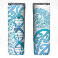 New Zealand Darts Skinny Tumbler Aotearoa Maori Its In My DNA White - Polynesian Pride