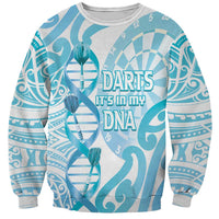 Personalised New Zealand Darts Sweatshirt Aotearoa Maori Its In My DNA White - Polynesian Pride