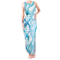 Personalised New Zealand Darts Tank Maxi Dress Aotearoa Maori Its In My DNA White - Polynesian Pride