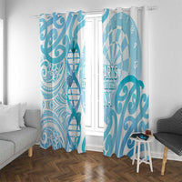 New Zealand Darts Window Curtain Aotearoa Maori Its In My DNA White - Polynesian Pride