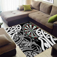 New Zealand Darts Area Rug Aotearoa Maori Its In My DNA Black - Polynesian Pride