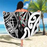 New Zealand Darts Beach Blanket Aotearoa Maori Its In My DNA Black - Polynesian Pride