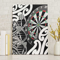 New Zealand Darts Canvas Wall Art Aotearoa Maori Its In My DNA Black - Polynesian Pride