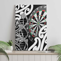 New Zealand Darts Canvas Wall Art Aotearoa Maori Its In My DNA Black - Polynesian Pride