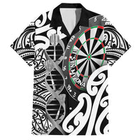 Personalised New Zealand Darts Family Matching Long Sleeve Bodycon Dress and Hawaiian Shirt Aotearoa Maori Its In My DNA Black - Polynesian Pride