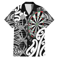 Personalised New Zealand Darts Family Matching Mermaid Dress and Hawaiian Shirt Aotearoa Maori Its In My DNA Black - Polynesian Pride