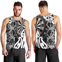Personalised New Zealand Darts Men Tank Top Aotearoa Maori Its In My DNA Black - Polynesian Pride