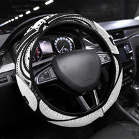 New Zealand Darts Steering Wheel Cover Aotearoa Maori Its In My DNA Black - Polynesian Pride