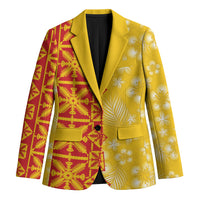 Kahili Quilt Hawaii Blazer Tropical Flower Seamless Half Style