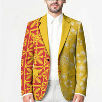 Kahili Quilt Hawaii Blazer Tropical Flower Seamless Half Style