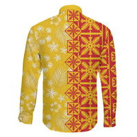 Kahili Quilt Hawaii Family Matching Off Shoulder Short Dress and Hawaiian Shirt Tropical Flower Seamless Half Style