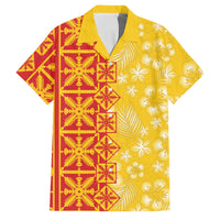 Kahili Quilt Hawaii Family Matching Summer Maxi Dress and Hawaiian Shirt Tropical Flower Seamless Half Style