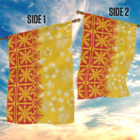 Kahili Quilt Hawaii Garden Flag Tropical Flower Seamless Half Style