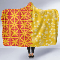 Kahili Quilt Hawaii Hooded Blanket Tropical Flower Seamless Half Style