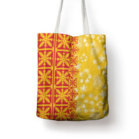 Kahili Quilt Hawaii Tote Bag Tropical Flower Seamless Half Style