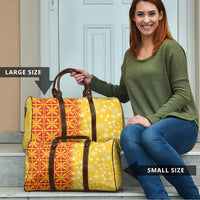 Kahili Quilt Hawaii Travel Bag Tropical Flower Seamless Half Style