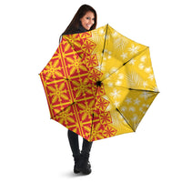 Kahili Quilt Hawaii Umbrella Tropical Flower Seamless Half Style