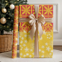 Kahili Quilt Hawaii Wrapping Paper Tropical Flower Seamless Half Style
