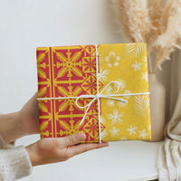 Kahili Quilt Hawaii Wrapping Paper Tropical Flower Seamless Half Style
