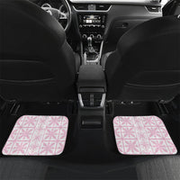 Pastel Pink Kahili Quilt Hawaii Car Mats Tropical Flower Seamless Half Style