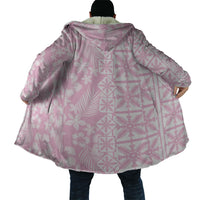 Pastel Pink Kahili Quilt Hawaii Cloak Tropical Flower Seamless Half Style