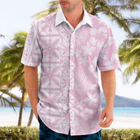 Pastel Pink Kahili Quilt Hawaii Hawaiian Shirt Tropical Flower Seamless Half Style LT14 - Polynesian Pride