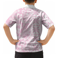 Pastel Pink Kahili Quilt Hawaii Hawaiian Shirt Tropical Flower Seamless Half Style LT14 - Polynesian Pride