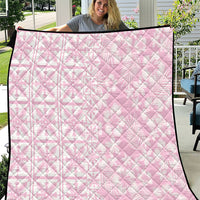 Pastel Pink Kahili Quilt Hawaii Quilt Tropical Flower Seamless Half Style