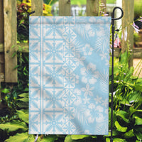 Pastel Blue Kahili Quilt Hawaii Garden Flag Tropical Flower Seamless Half Style
