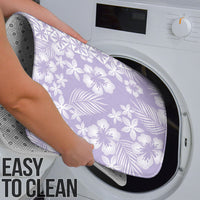 Pastel Purple Kahili Quilt Hawaii Bathroom Set Tropical Flower Seamless Half Style