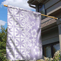 Pastel Purple Kahili Quilt Hawaii Garden Flag Tropical Flower Seamless Half Style