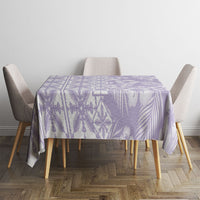 Pastel Purple Kahili Quilt Hawaii Tablecloth Tropical Flower Seamless Half Style