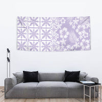 Pastel Purple Kahili Quilt Hawaii Tapestry Tropical Flower Seamless Half Style