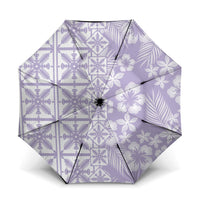 Pastel Purple Kahili Quilt Hawaii Umbrella Tropical Flower Seamless Half Style