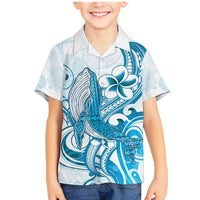 Blue Hawaii Humpback Whale Family Matching Mermaid Dress and Hawaiian Shirt Polynesian Tribal Ocean Vibes