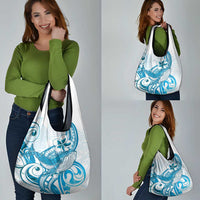 Blue Hawaii Humpback Whale Grocery Bag Polynesian Tribal Ocean Vibes