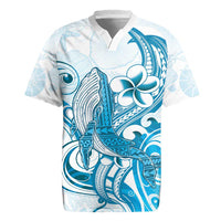 Blue Hawaii Humpback Whale Rugby Jersey Polynesian Tribal Ocean Vibes