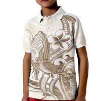 Brown Hawaii Humpback Whale Kid Polo Shirt Polynesian Tribal Ocean Vibes